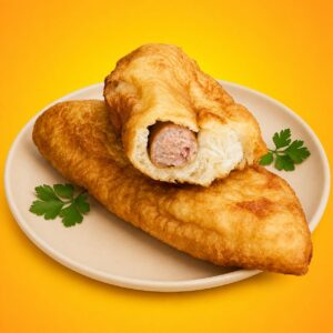 Kyiv Perepichka (Belyash with sausage) chebureky house