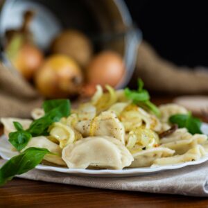 Perogies – Braised Cabbage chebureky house