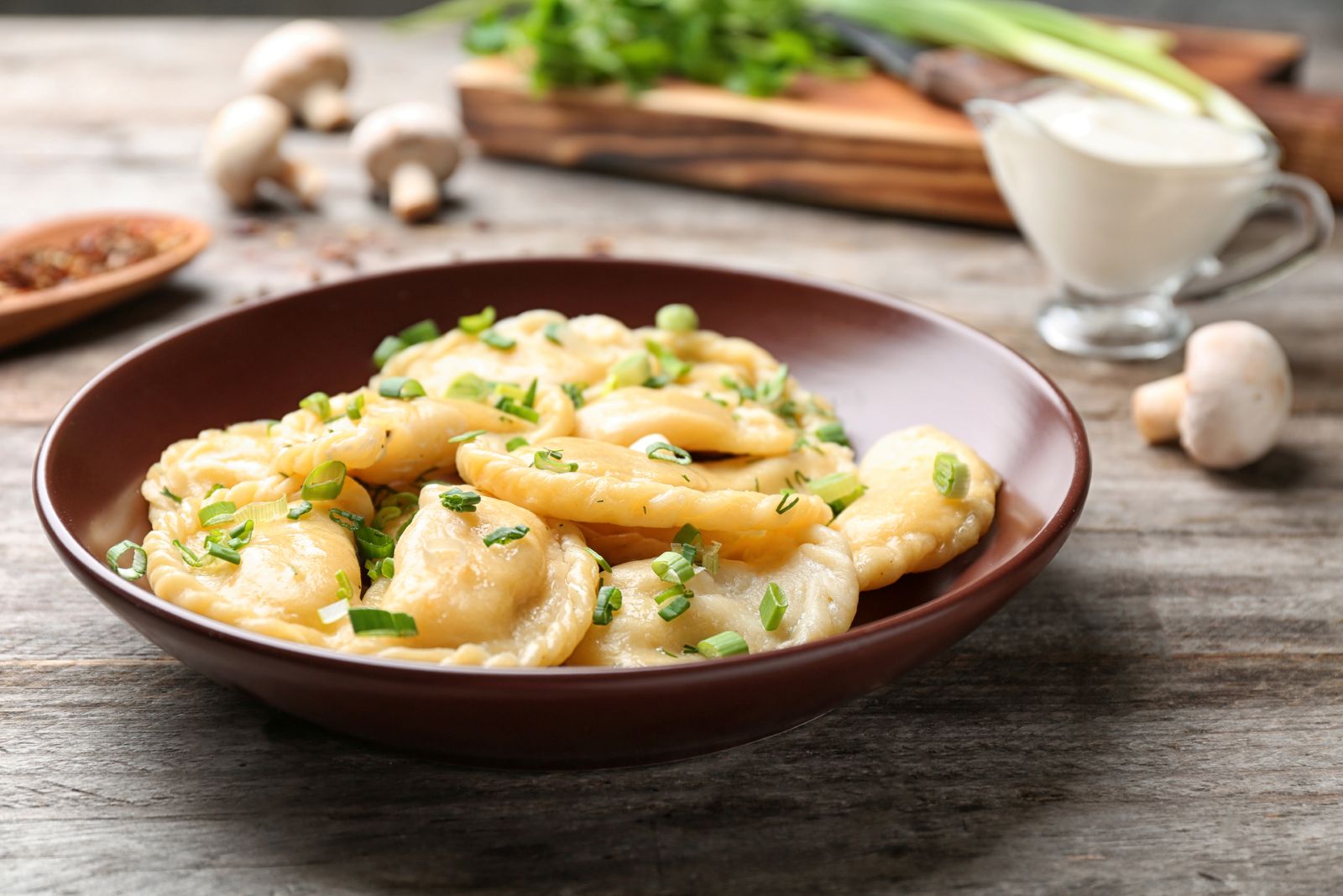 Potato & Mushroom Perogies CHebureky House