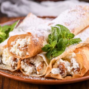Sweet Cottage Cheese Crepe Chebureky House