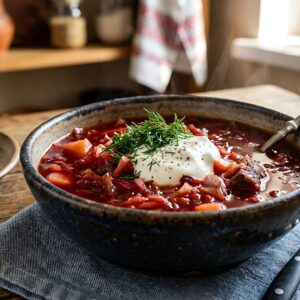 Ukranian borscht Chebureki House